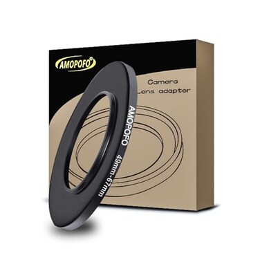AMOPOFO 49mm to 67mm StepUp Ring Filter adapter49mm to 67mm Camera Filter Ring Compatible All Brands 49 mm Lens and 67 mm UVNDCPLMetal Step Up Ring