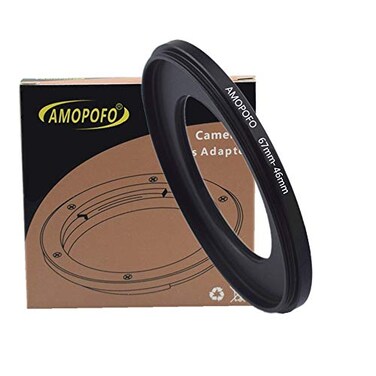 AMOPOFO 67 to 46mm Metal Step Down Rings Filter Adapter for UVNDCPL Compatible with All 67mm Camera Lenses 46mm Accessories