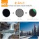 K&F CONCEPT KF CONCEPT 43mm ND464 26 Stops ND Lens Filter Variable CPL Polarizers Filter 2in1 28 MultiCoated Polarizing and Neutral Density Camera Lens Filter NanoX Series