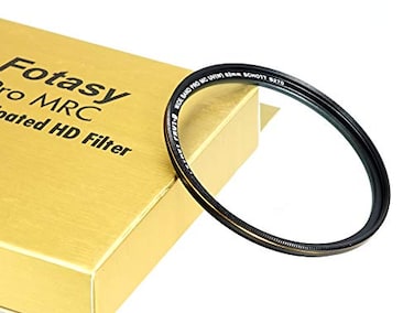 Fotasy 62mm Ultra Slim UV Protection Lens Filter Nano Coatings MRC Multi Resistant Coating Oil Water Scratch 16 Layers Multicoated 62mm UV Filter
