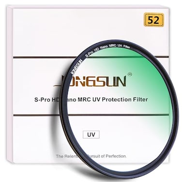 JONGSUN 52mm UV Filter SPro HD Nano MRC Camera Ultraviolet Protection Filter Multicoated B270 UltraSlim Lens Cloth Kit