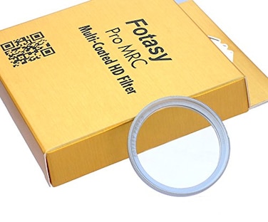 Fotasy 43mm Silver Ultra Slim UV Protection Lens Filter Nano Coatings MRC Multi Resistant Coating Oil Water Scratch 16 Layers Multicoated 43mm UV Filter