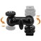Anwenk Ball Head Shoe Mount 14 Hot Shoe Mount Double Ballhead 14 Tripod Screw MultiFunction for LCD MonitorsLed LightMicrophone