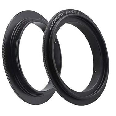 AMOPOFO 58mm to EOS R Filter Thread Macro Reverse Mount Adapter Ring for Canon EF R Full Famer Camera