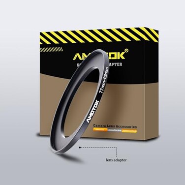 AMOTOK 77mm Lens to 82mm Camera Lens Adapter77mm to 82mm Filter Step up Ring Adapter RingCompatible All 82mm Filter Accessory