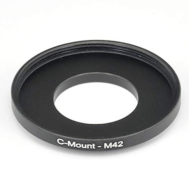 HAPPYTOPSTAR Metal C Mount to M42 Male to Female C Mount 25mm to 42mm C Mount M42 StepUp Coupling Ring Adapter for Lens Filter Telescope