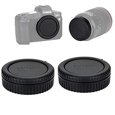 Fotasy 2 Pack JJC EOS RF Mount Body Cap RF Mount Rear Lens Cover Cap Camera Sensor Protective Body Cap Compatible with Canon EOS R Mirrorless Camera EOS R RP Ra R3 R5 R6 R7 R10