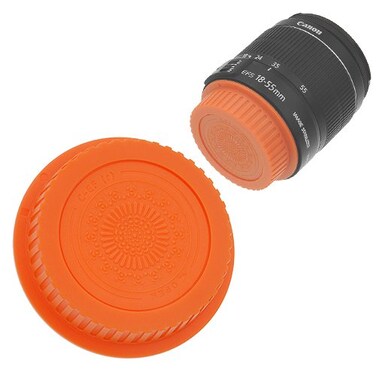 Fotodiox Designer Rear Cap for Canon EOS Orange