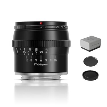 TTARTISAN TTArtisan 50mm F12 APSC Manual Focus Lens for MFT Mount Cameras M43 Like EPM1 EPM2 EPL1 EPL2 EPL3 EPL5 EPL6 EPL7 EPL8 EPL9 EP1 EP2 EP3 EP5 EP6 EM1 EM5 EM10 EM10II EM10III PenF