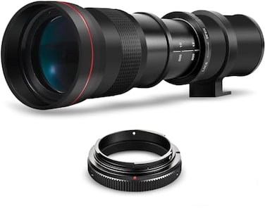 BM Premium BM HighPower 420800mm HD Manual Telephoto Zoom Lens Compatible Canon EOS 80D EOS 90D Rebel T3 T3i T5 T5i T6i T6s T7 T7I T8I SL3 EOS 70D EOS 5D EOS5D IV EOS 6D II EOS 7D II SLR Camera