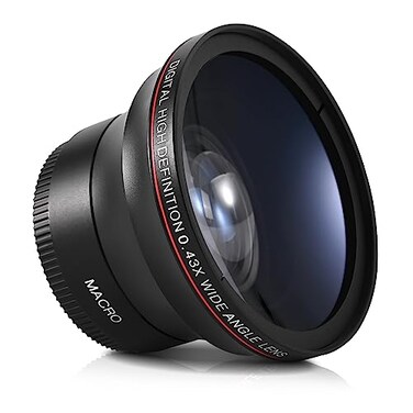 lightdow Lightdow 49MM 043x Addon HD Lens High Defination Wide Angle Macro Part for Canon EOS M M2 M3 M5 M6 M10 M50 M100 M200 M6 Mark II M50 Mark II Mirrorless Cameras 49mm
