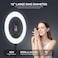 xianyanbao 18 Inch Ring Light Kit 55W6700k Dimmable LED Light Tripod Stand Remote ControllerBoxCRI95Black