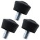 LUORNG 3pcs Antislip Rubber Tripod Feet Spike 38 Photography Accessories Black