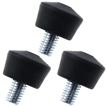LUORNG 3pcs Antislip Rubber Tripod Feet Spike 38 Photography Accessories Black