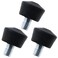 LUORNG 3pcs Antislip Rubber Tripod Feet Spike 38 Photography Accessories Black
