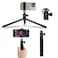 Just Mobile ShutterGrip Mini Tripod Premium Aluminum Alloy Ball Head Mount Standard 14 Screw Desktop Tabletop Stand Tripod Fits All Cameras Black
