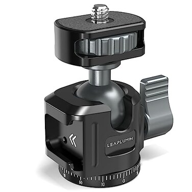 Leaplumin Ball Head for Phone MountAluminum Ball Head with Cold Shoe360Panoramic Rotating Mount Base Adapter with 14 Screw for Phone MountTablet MountMax Load 25kg55lb