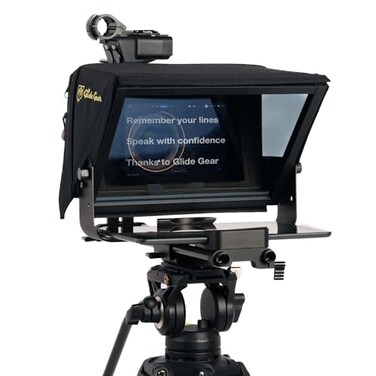 Glide Gear TMP 500 Teleprompter DSLR Tablet Smartphone 12 Glass 15mm Rails Hard Case No Assembly
