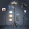 DMYWB Auto Face Tracking Selfie Stick Tripod for iPhone with Light 360 Rotation 63 Phone Camera Tripod Stand Follows Your Movement with Remote for Content Creator Vlog Live Stream Video Recording
