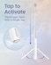 KraftGeek 66 Magnetic Phone Tripod for iPhone MagSafe Automatic Selfie Stick with Remote Portable Tripod Stand for Video Recording Travel Vlogging White