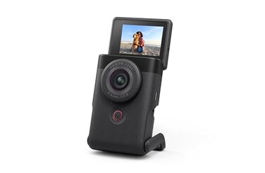 Canon PowerShot V10 Compact Vlogging Camera 1 CMOS Sensor 4K Video Streaming Builtin WideAngle Zoom Lens FlipLCD Stereo Mic Image Stabilization Creator Studio in Your Pocket Black