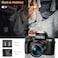 Saneen Digital Camera 4k Cameras for Photography 64MP WiFi Touch Screen Vlogging Camera with Flash 32GB Card Lens Hood3000mAH Battery Front and Rear CamerasHot Shoe Interface Beginner