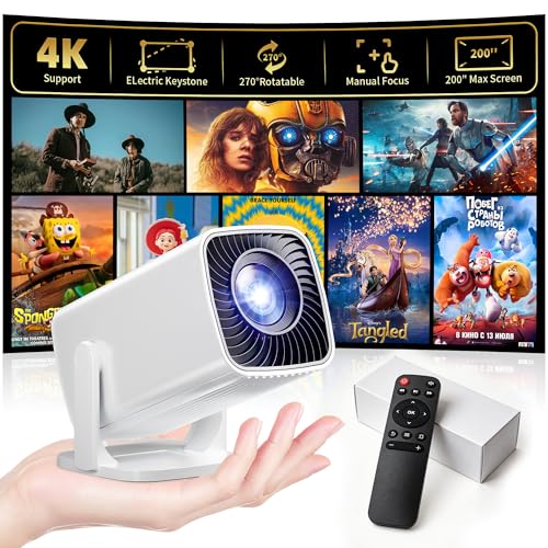 ساينير Sainyer Mini Projector Portable Projector 4k Full Hd 1080p Support 270 Rotation Outdoor
