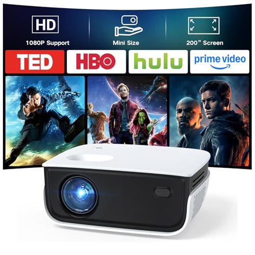 نيكباو Nicpow Mini Projector Upgrade Portable Outdoor Movie Projector 1080p And 200 Supported