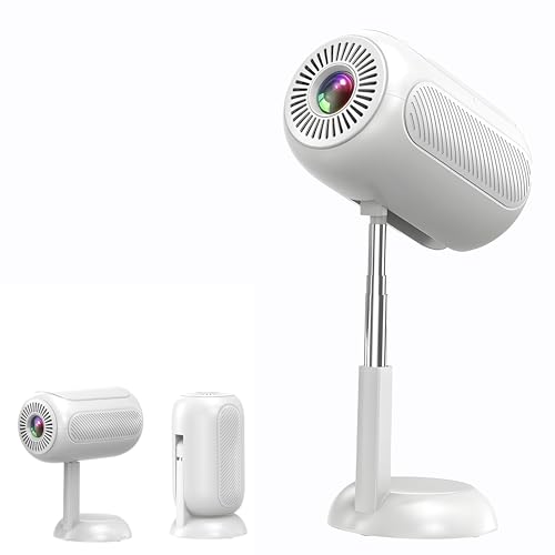 Un Unitedtime Un Unitedtime Portable Projector With Support 1080p 4k Integrated 90adjustable Stand