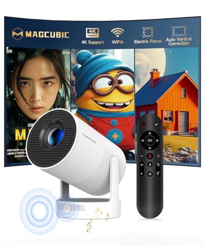 ماجكوبيك Magcubic Electric Focus Mini Projector 4k Support Portable Projector With 5W