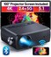 ClokoWe Projector CLOKOWE 10000L 1080P HD 5G WiFi Bluetooth Projector Portable Movie Projector with Screen Home Theater Video Projector Compatible with AndroidiOSTV StickPS4 Support 4K300