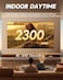 Pxodyda Smart LED 4K Projector Daylight HDR WiFi 6 Bluetooth DB Audio 2300ANSI Daytime Movie Gaming Projectors 4K Ultra HD Home Theater Ceiling with Auto Focus Keystone Zoom Airplay USB Apps