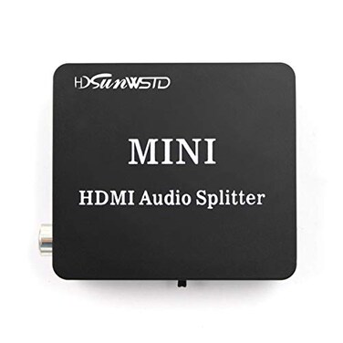 HDSUNWSTD Audio Splitter Adapter HDMI to HDMI and Optical TOSLINK SPDIF 35mm Audio Analog Audio Converter