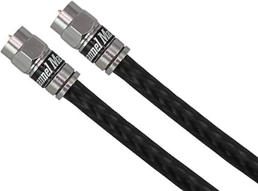 Channel Master 3 Coaxial Cable PremiumGrade RG6 Coaxial Cable TriShield Construction Weatherproof Compression Connectors IndoorOutdoor Low Loss Ideal for Digital HDTV Antennas Black