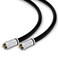 Conext Link RG6 Quad Shield Coaxial Cable F Connector 18 AWG 3GHZ 75 Ohm Sat TV 25FT Black 33007
