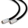 Conext Link RG6 Quad Shield Coaxial Cable F Connector 18 AWG 3GHZ 75 Ohm Sat TV 9FT Black 33003