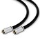 Conext Link RG6 Quad Shield Coaxial Cable F Connector 18 AWG 3GHZ 75 Ohm Sat TV 9FT Black 33003