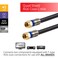 GE RG6 Coaxial Cable 50 ft FType Connectors Quad Shielded Coax Cable 3 GHz Digital inWall Rated Ideal for TV Antenna DVR VCR Satellite Cable Box Home Theater Black 33532
