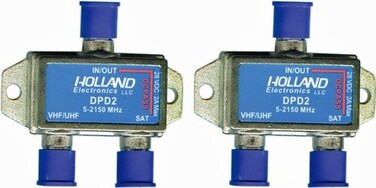 Holland Electronics Pack of 2 Holland Dishpro Satellite Diplexer Dish Approved 2 amp version