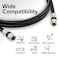 Postta Digital Coaxial Cable6 Feet Quad Shielded Black RG6 Cable with FMale Connectors