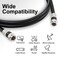 Postta Digital Coaxial Cable6 Feet Quad Shielded Black RG6 Cable with FMale Connectors