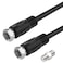 Ullnosoo Short Coaxial Cable 1ft Coax Cable RG6 F Cord 75 Ohm with Coax Female to Female Coupler Adapter UIInosoo for AV Cable TV Antenna and Satellite