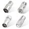 Superbat F FemaleMale to TV Pal MaleFemale RF Coaxial Adapter Connectors Kit 4 Pcs