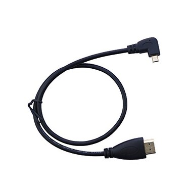 Seadream Angled Micro HDMI to HDMI Cable 164FT 90 Degree Left Angle Micro HDMI Male to HDMI Male Cable Connector1pcs Left Angled