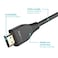 Keymox 8K HDMI Cable 6ft HDMI 21 Cable 48Gbps Ultra HD High Speed Support 4K120Hz 8K60Hz Dynamic HDReARCEthernet Compatible with Apple TVNintendo SwitchRokuXbox Series XSPS5Bluray