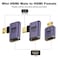 AreMe 8K Mini HDMI to HDMI Adapter 3 Pack 90 Degree Left and Right Angle Mini HDMI Male to HDMI Female Cable for Raspberry Pi Zero DSLR Camera Camcorder HDTV Projector Laptop and Tablet