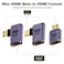 AreMe 8K Mini HDMI to HDMI Adapter 3 Pack 90 Degree Left and Right Angle Mini HDMI Male to HDMI Female Cable for Raspberry Pi Zero DSLR Camera Camcorder HDTV Projector Laptop and Tablet
