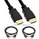 Cable Builders Short HDMI Cable 2Pack UHD Ultra High Speed HDMI 20 with Ethernet 4K305060Hz 1080P2160P 18GBps 3D Audio Return Molded 1FT 2Pack