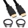 Cable Builders Short HDMI Cable 2Pack UHD Ultra High Speed HDMI 20 with Ethernet 4K305060Hz 1080P2160P 18GBps 3D Audio Return Molded 1FT 2Pack