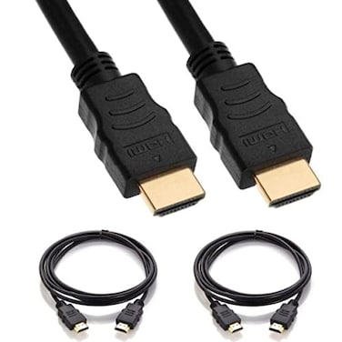 Cable Builders Short HDMI Cable 2Pack UHD Ultra High Speed HDMI 20 with Ethernet 4K305060Hz 1080P2160P 18GBps 3D Audio Return Molded 1FT 2Pack